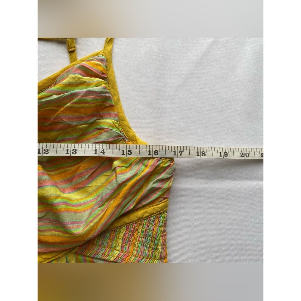 Free People Citrus Combo Poplin Dream Weaver Boho Maxi Dress Size Extra Large - Picture 15 of 16